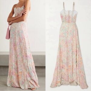 LoveShackFancy Pink and Blue Maxi Dress for Elegant Occasions